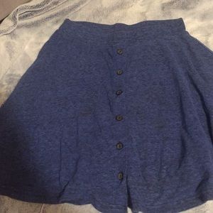 Blue miniskirt with buttons